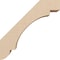 Ekena Millwork 3-inch W x 10-inch D x 10-inch H Aspen Rough Cedar Woodgrain TimberThane Knee Brace, Primed BRCUR03X10X10ASPRCPR - alternate 4
